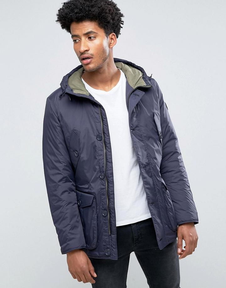 Puffa Padded Down Fill Parka - Navy