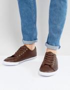 Asos Lace Up Sneakers In Brown - Brown