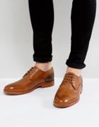 Hudson London Enrico Leather Derby Shoes In Tan - Tan