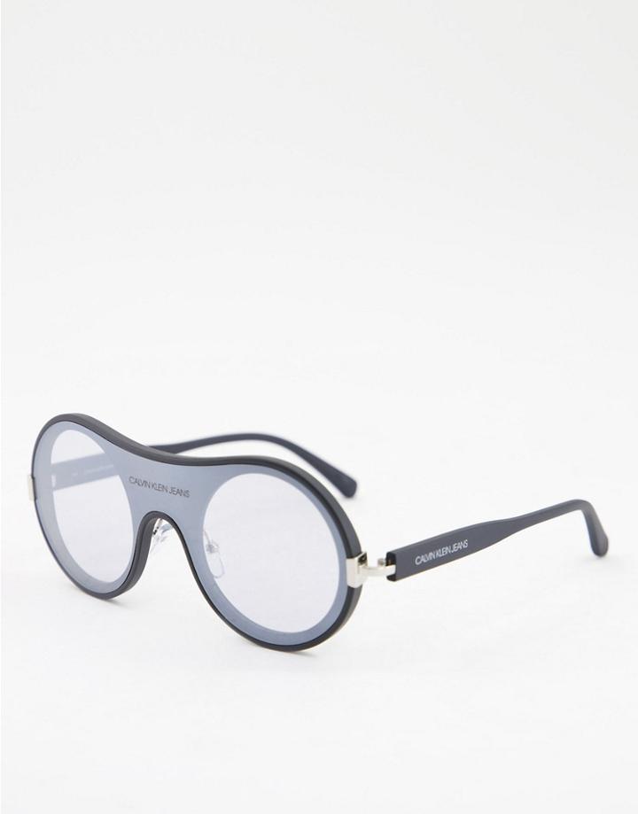 Calvin Klein Jeans Ckj18507s Round Lens Sunglasses-black
