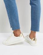 Miss Kg Pearl Stud Trim Sneaker - White