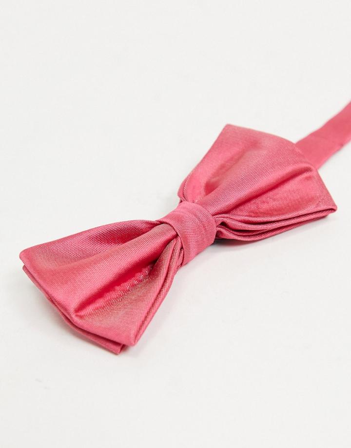 Devils Advocate Satin Bow Tie-pink