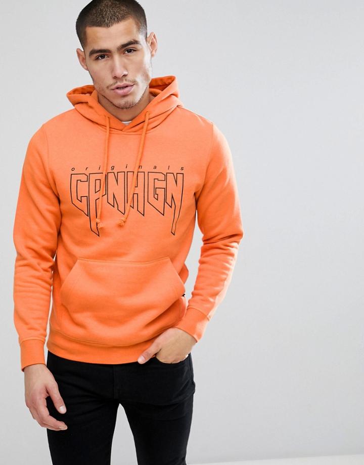 Jack & Jones Originals Hoodie With Graphic - Orange