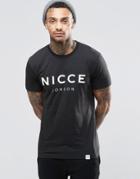 Nicce London T-shirt With Large Logo - Black