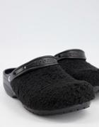 Crocs Originals Furry Clogs In Black