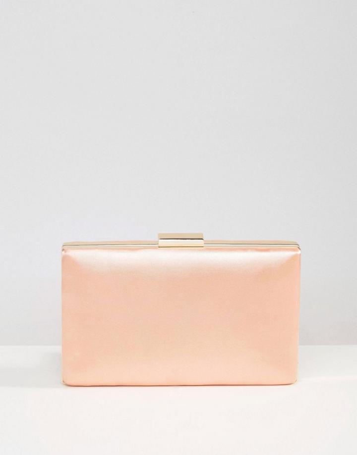 Asos Satin Box Clutch Bag - Pink