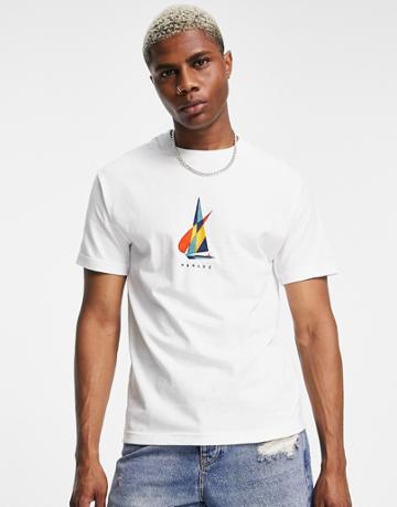 Parlez Marcon Embroidered T-shirt In White