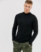 New Look Turtleneck Long Sleeve T-shirt In Black