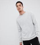 Heart & Dagger Boxy Long Sleeve Sweatshirt With Acid Wash - Gray