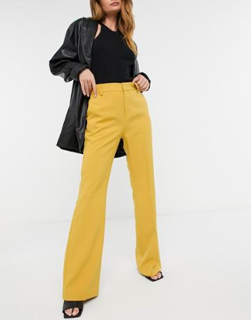 Forever U Tailored Pants Set In Mustard-yellow