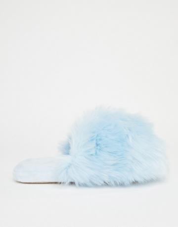 Loungeable Faux Fur Slipper - Blue