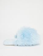 Loungeable Faux Fur Slipper - Blue