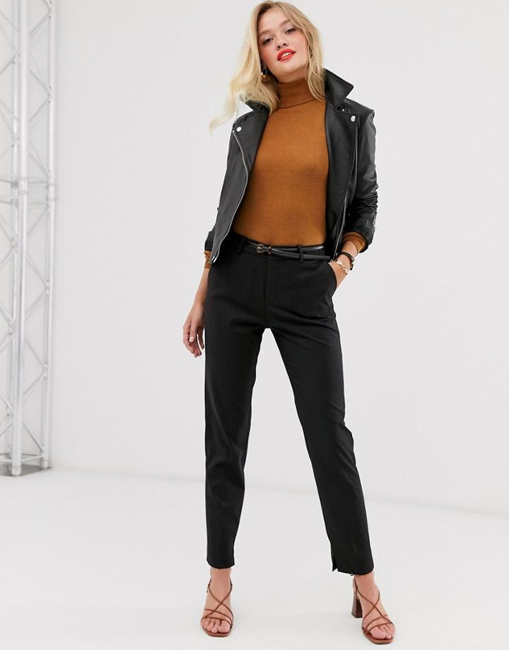 Mango Tailored Pants In Black