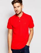 Esprit Slim Fit Short Sleeve Pique Polo Shirt - Red