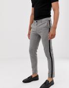 River Island Skinny Textured Pants In Gray
