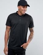 Brave Soul 3 Button Polo Shirt - Black