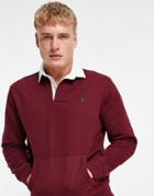 Polo Ralph Lauren Icon Logo Rugby Sweatshirt In Burgundy-red