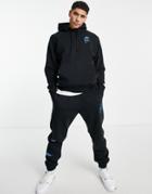 Nike Sport Essentials Multi Futura Logo Fleece Hoodie In Black