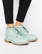 Timberland Nellie Chukka Double Mint Green Lace Up Flat Boots - Green