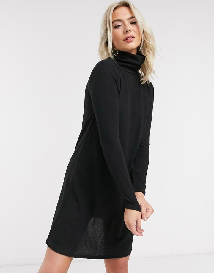 Jdy Tonsy Turtle Neck Dress In Black