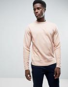 Bellfield Sweatshirt With Open Hem - Pink