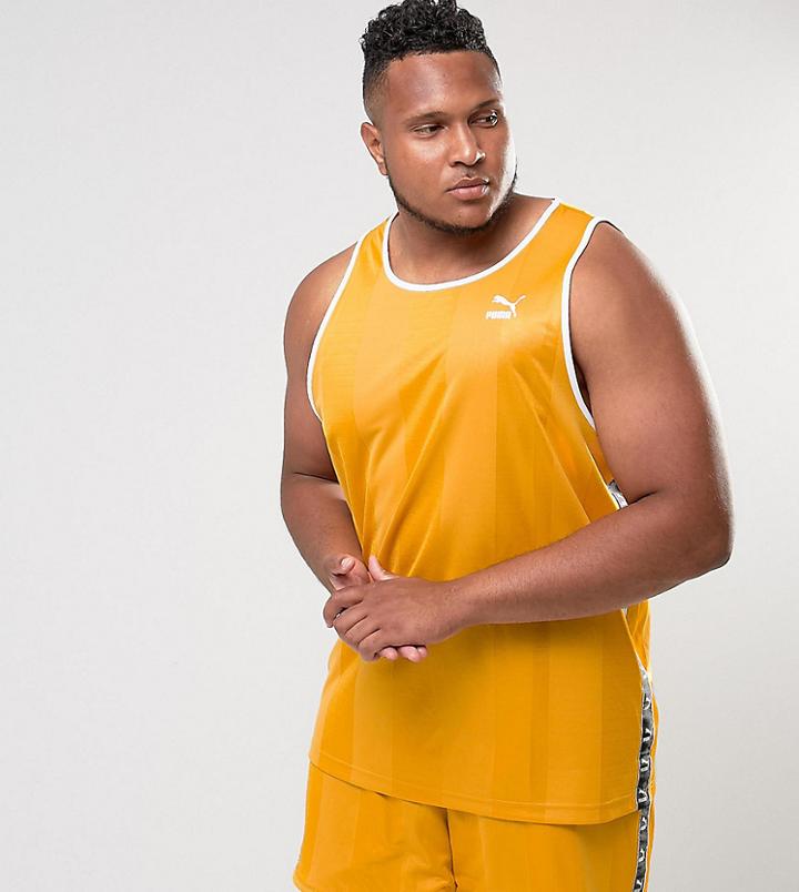 Puma Plus Retro Soccer Tank In Yellow Exclusive To Asos 57657901 - Yellow