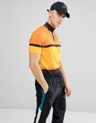 Asos Half Zip Knitted T-shirt In Yellow - Yellow