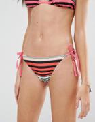 Noisy May Tan Lines Stripe Bikini Bottom - Multi
