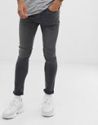 Burton Menswear Super Skinny Jeans In Gray Wash - Gray