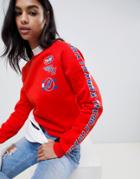 Tommy Hilfiger X Gigi Hadid Team Printed Sweatshirt - Red