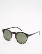Asos Round Sunglasses With Tortoiseshell Fade - Brown