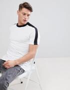New Look Ringer T-shirt With Sleeve Stripe In White - White