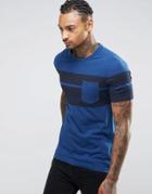 Original Penguin T-shirt With Printed Twin Stripe - Blue