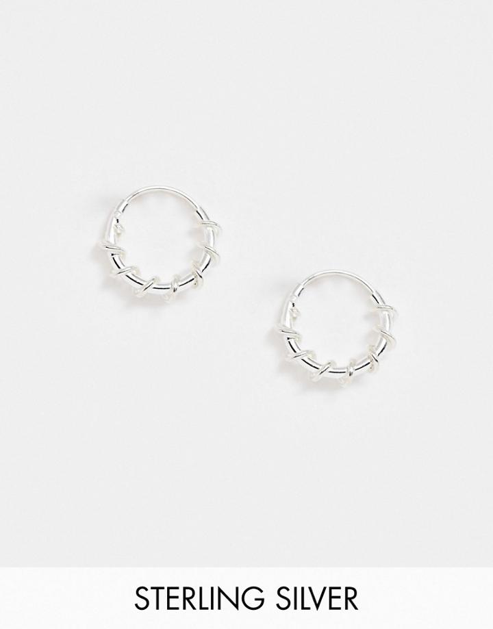Kingsley Ryan 10mm Twist Hoop Earrings In Sterling Silver