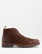 Silver Street Lace Up Chukka Worker Boots In Brown