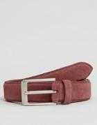 Barneys Suede Belt - Red