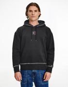 Tommy Jeans Tiny Circular Logo Hoodie In Black