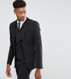 Asos Tall Super Skinny Fit Suit Jacket In Black - Black