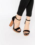 Lipsy Bella Black Clog Platform Heeled Sandals - Black