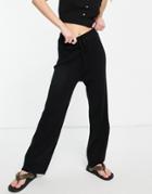 Accessorize Ribbed Pant In Black - Part Of A Set