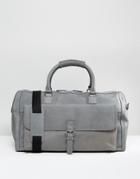 British Belt Co Leather Carryall Gray - Gray