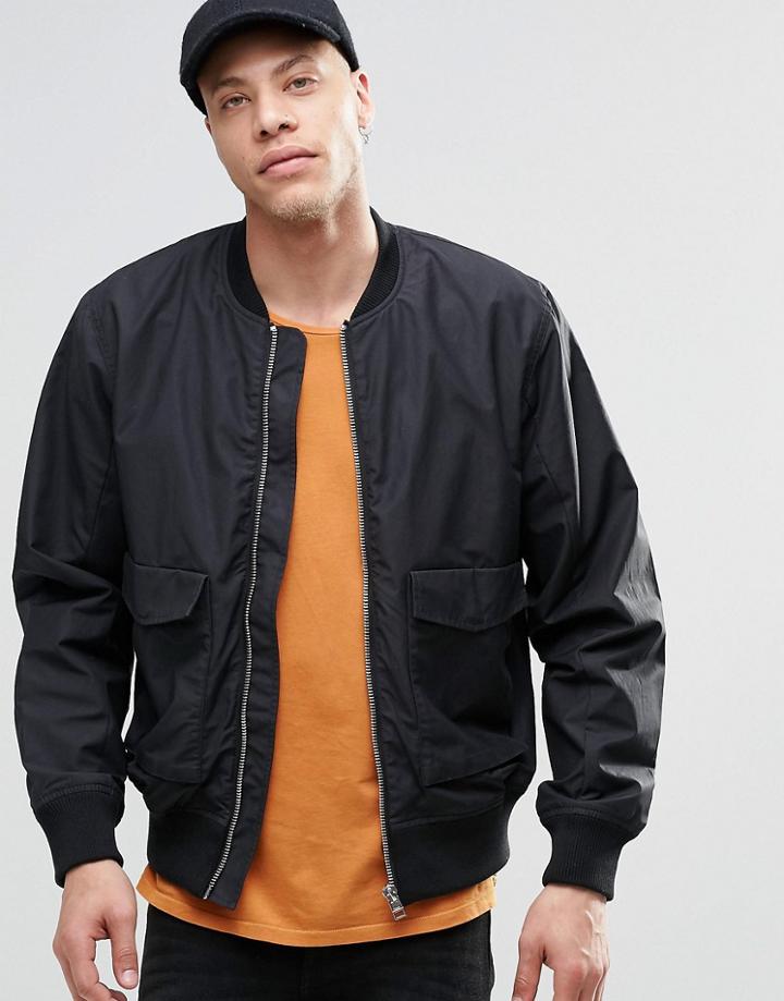 Weekday Boo Bomber Jacket Black - Black