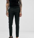 Heart & Dagger Slim Fit Suit Pants In Mini Pattern - Black