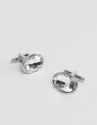 Asos Cufflinks In Silver With Crystal - Silver