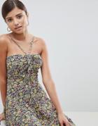Fashion Union Cami Swing Dress In Vintage Ditsy Floral - Multi