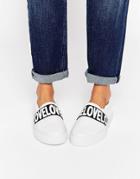 Asos Dolston Feel The Love Sneakers - White