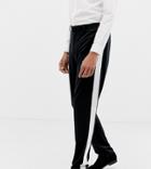 Asos Design Tall Skinny Tuxedo Suit Pants In Black - Black