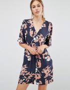 Just Female Floral Romper - Purple