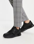 River Island Sneakers With Monogram In Black