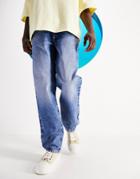 Asos Design Circular Design Straight Jean In Dark Wash Blue